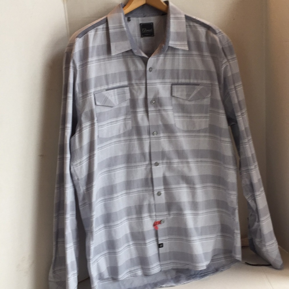 7 Diamonds plaid shirt gray xxl